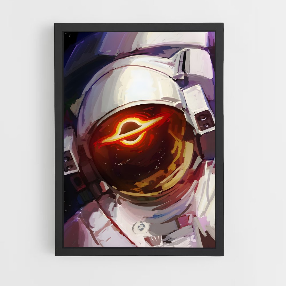 Poster L'Œil Rouge de l'Espace – affiche Art spatial (vue 2)